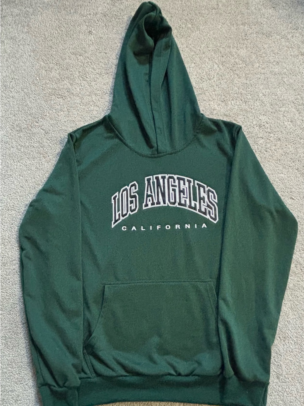 Los Angeles California Dark Green Pullover Hoodie